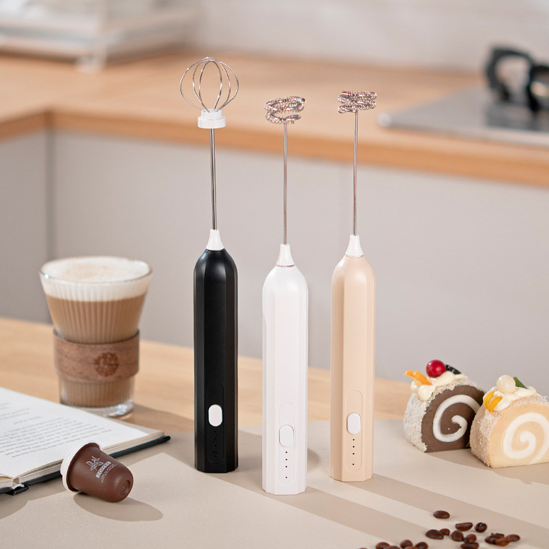 Donut Maker Mini - Espumador de Leche Eléctrico Inalámbrico, Batidora