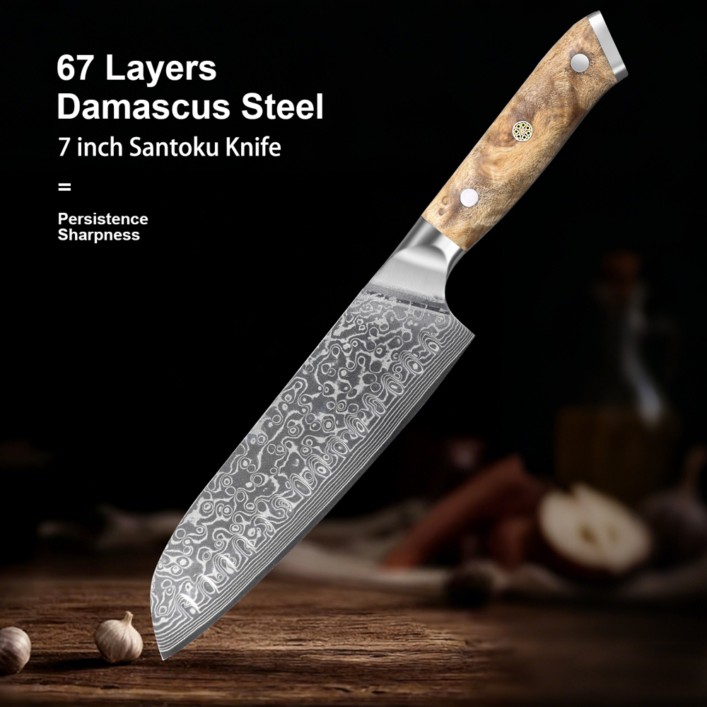 Kitchen Appliances Luxury - Cuchillo de cocina Damasco de 7.1