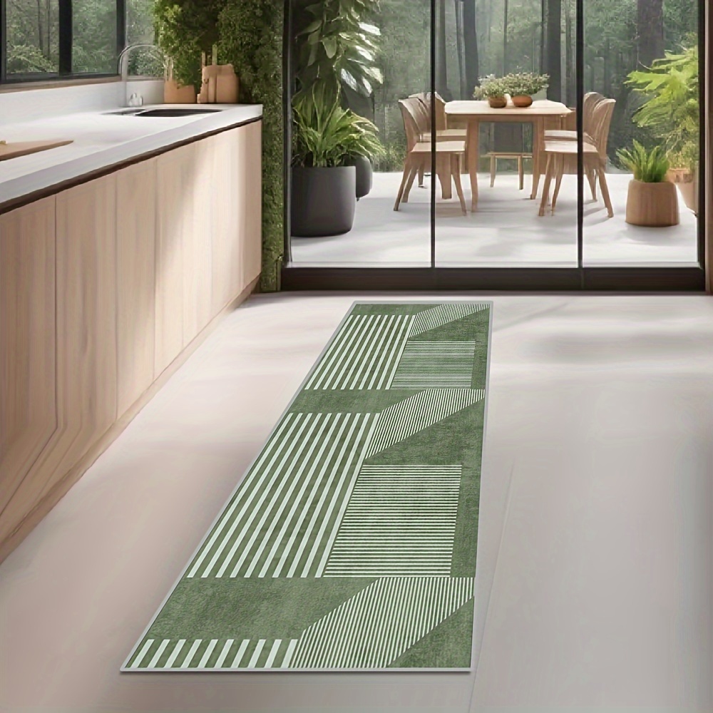 VIKAMA-alfombra verde a rayas  - Kitchen Appliances Green reseña y precio